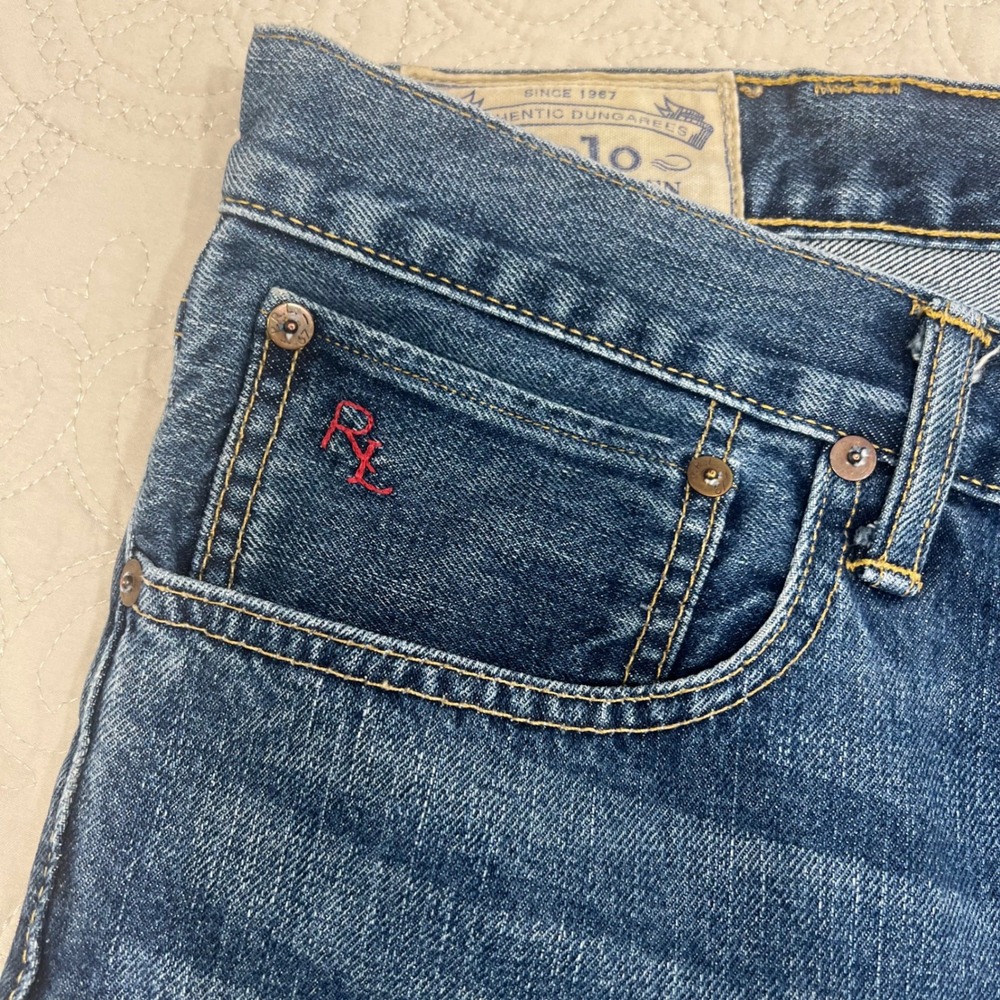 Polo‎ Ralph Lauren Varick Slim Straight Jeans Mens 40x30 Blue Medium Wash Denim - Picture 10 of 11